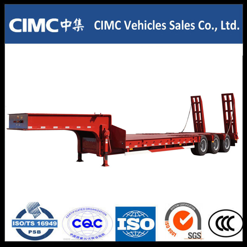 CIMC 3アクスル70トンローベッドセミトレーラー