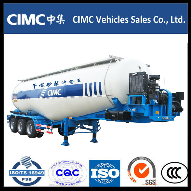 CIMC 3軸バルクセメント粉末タンクセミトレーラー