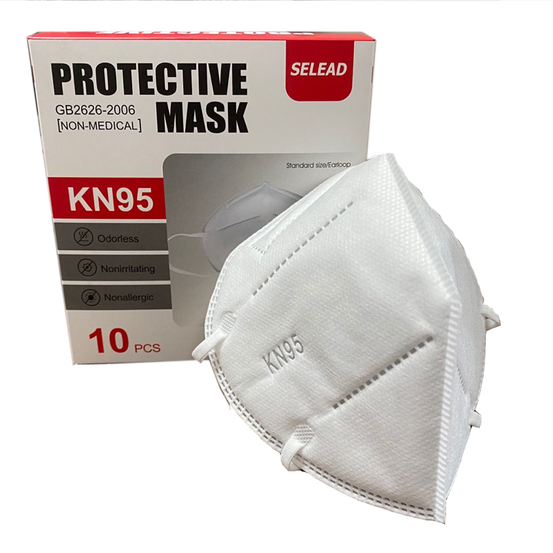 使い捨て5プライ保護不織布アンチダストKN 95フェイシャルマスク